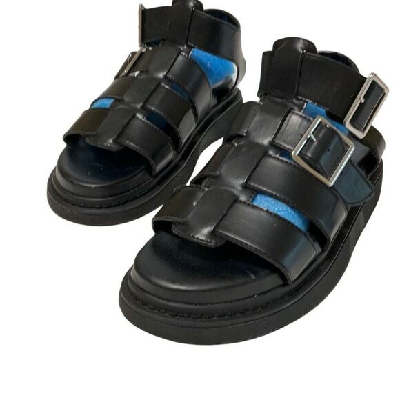 Black Fishemancore Chunky Sandals, 7Wide. - Picture 2 of 15